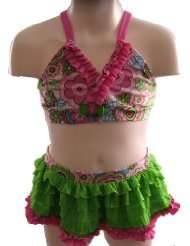 FRANKIE & DAISY Time after Time Pink Flower Bikini Swimsuit By Corky 