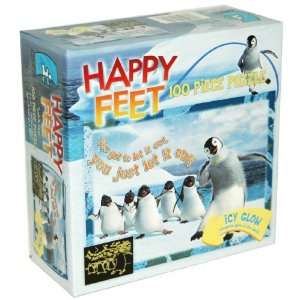    Happy Feet 100 Piece Icy Glow Puzzle, Let it Out! Toys & Games