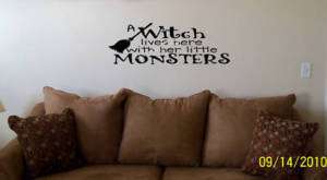 Halloween Witch Monsters Vinyl Wall Lettering Words Art  