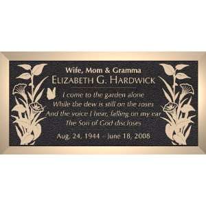   Framed   Cast Bronze Memorial Grave Marker   4 Sizes: Home & Kitchen