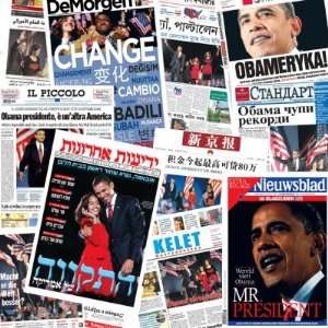    Obama International Headlines Button Arts, Crafts & Sewing