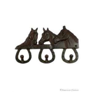   New Western Decor Horse Cast Iron Coat Hat Hanger Rack: Home & Kitchen