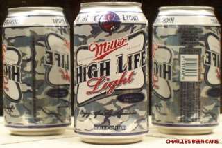 MILLER BEER A/A CAN \\\ GREY CAMO // MILWAUKEE WISC 346  