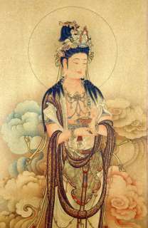 SCROLL WALL ART KWAN YIN Goddess Kuan Guan Quan 49 R  