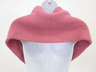 SISLEY Pink Knitted Bow Tie Wrap Shawl Scarf  