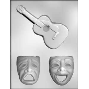  CK Products Comedy & Tragedy and Guitar Chocolate Mold 