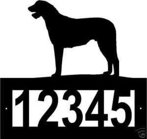 Custom IRISH WOLFHOUND ADDRESS SIGN Steel wolfdog dog  