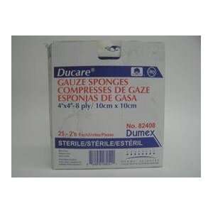  Ducare Gauze Dress Sponge Sterile, 4  X 4    25 ea 