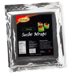 Roland Sushi Wraps, Green, 20 Count Sheets  Grocery 