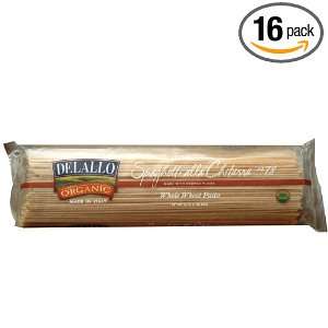 DeLallo Organic Whole Wheat Spaghetti Grocery & Gourmet Food