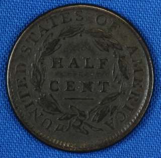 1809 Classic Head 1/2c Half Cent Penny Coin     
