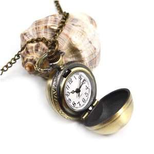   Style Delicate Pocket Watch with Chain   Bronze 