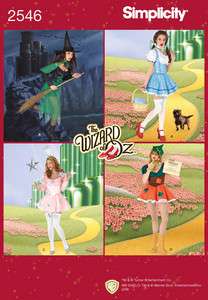 Sexy Wizard of Oz Dorothy Glenda Witch ScareCrow Simplicity Pattern 