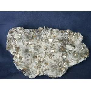 Iron Pyrite on Quartz Crystal Cluster, 8.37.9