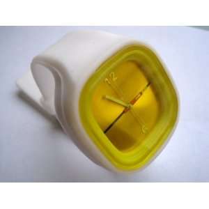  Jelly Watch Silicone Wristband White/Yellow Everything 