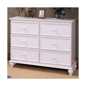   White Kush Furniture Summerland 6 Drawer Dresser: Furniture & Decor