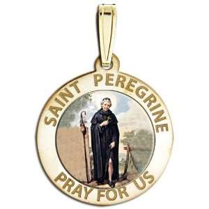  Saint Peregrine Medal Color    1 inch size of a quarter 