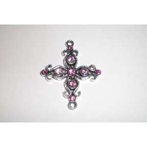 Swarovski Fancy Crystal Cross Pendant Rose & Light Rose 