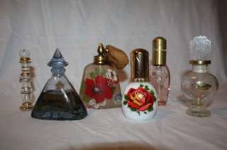 Lot of 34 Vintage Perfume Bottles, collection, atomizer, crystal, avon 