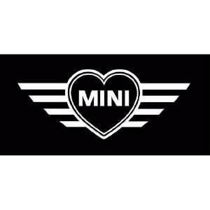  Mini Cooper Heart Mini Emblem Vinyl Decal Sticker CUSTOM 