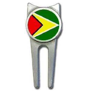  Guyana flag golf divot tool 