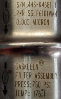PALL Gaskleen® 6101 Series SGLF6101VM4 Filter Assembly 4HS K4681 1