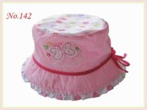 Girls Summer cotton hats 1 4 years variety of colours  