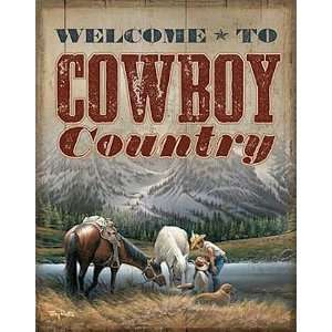  Tin Sign   Welcome to Cowboy Country
