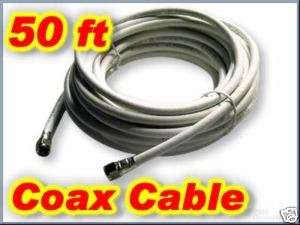 50 foot RG6 White COAXIAL CABLE RG 6 Coax Satellite TV  