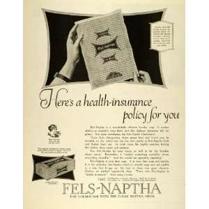  1923 Ad Fels Naptha Laundry Soap Detergent Health 