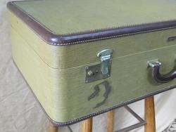 Vintage Excellant Hartmann Brown/Caramel Tweed Suitcase Luggage 