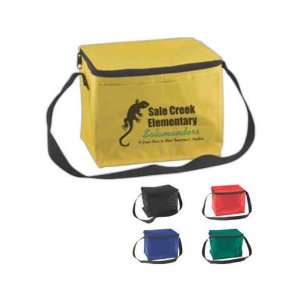 Yellow   Budget vylon cooler bag with zippered insulated compartment 
