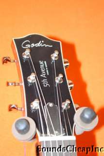 Godin 5th Avenue CW Kingpin II Archtop Guitar BLACK *B  