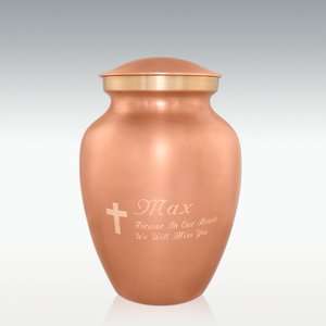 Copper and Brass Medium Cremation Urn   Engravable   