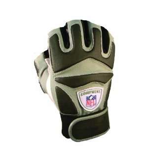 Reebok NFL Equipment Rage 1/2 Finger Padded Glove: Sports 
