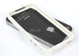 Bumper Frame Case Skin Cover for Apple iPhone 4S White 4S W/Side 