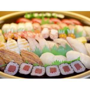  Traditional Japanese Cuisine of Platter of Raw Sushi 