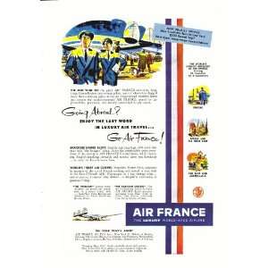   Ad Going Abroad Go Air France Original Airline Ad 