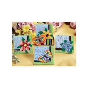   Coasters & Holder Plastic Canvas Kit, Set of 4