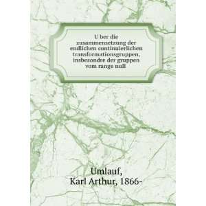   der gruppen vom range null: Karl Arthur, 1866  Umlauf: Books