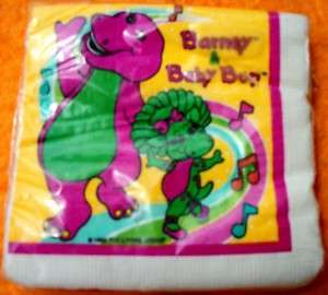 Barney the Dinosaur Napkins Birthday Party Supplies NEW MIP 1992 