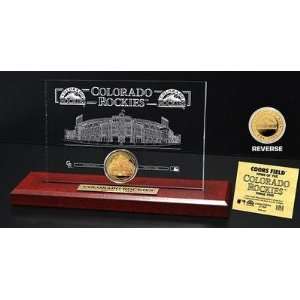  Coors Field 24KT Gold Coin Etched Acrylic 