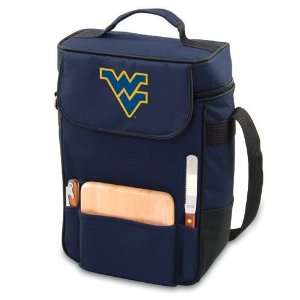 West Virginia Mountaineers Duet Style Wine and Cheese Tote (Navy 