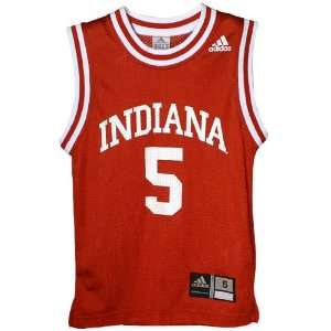 Adidas Indiana Hoosiers #5 Crimson Youth Replica Basketball Jersey 
