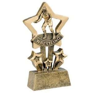  Wrestling Trophies   4 1/2 inches Resin Star Wrestling 