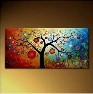 Modern Abstract Art Oil Painting Canvas Tree 24x48inch  