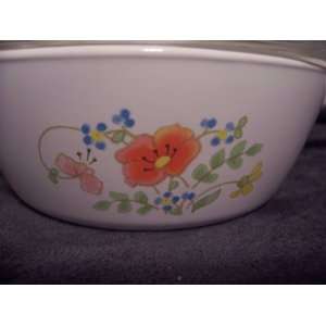 Set of 2 Vintage Corning Ware Wildflower Menu ette with Lid and One 