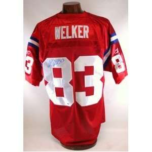  Wes Welker Signed Jersey   50th Anniversary throwback 