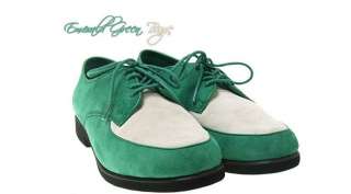 GREEN SUEDE POPPIN DANCE DRESS LOAFERS MENS SHOES SZ 9  