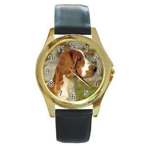  Welsh Springer Spaniel Round Gold Trim Watch Z0638 